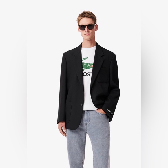 Lacoste Men's White Tee with Green Logo Size Small Preppy Old Money Classic - Picture 2 of 11